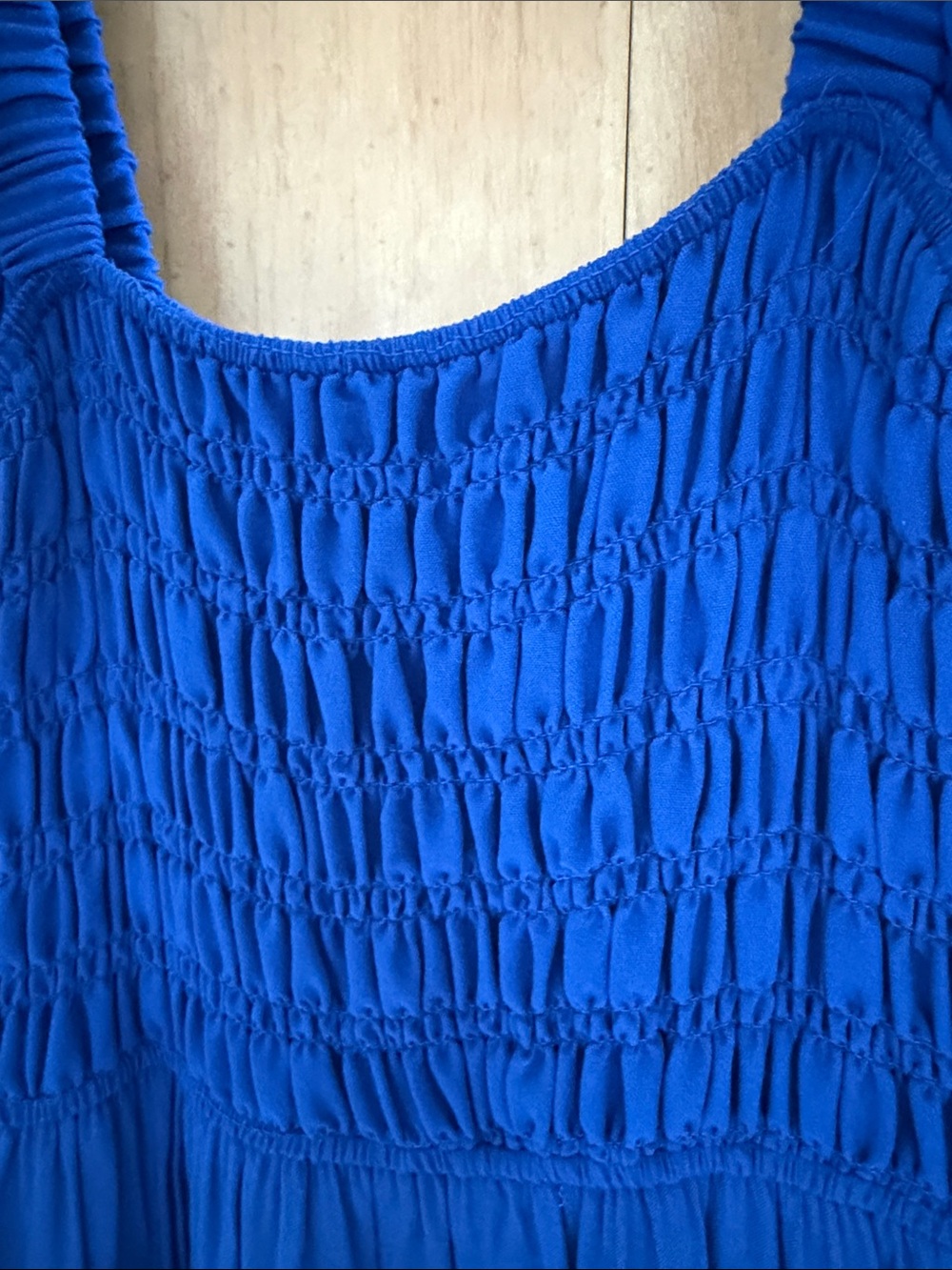 Blue Ruffled Strap Maxi Dress - Picture 3 of 5
